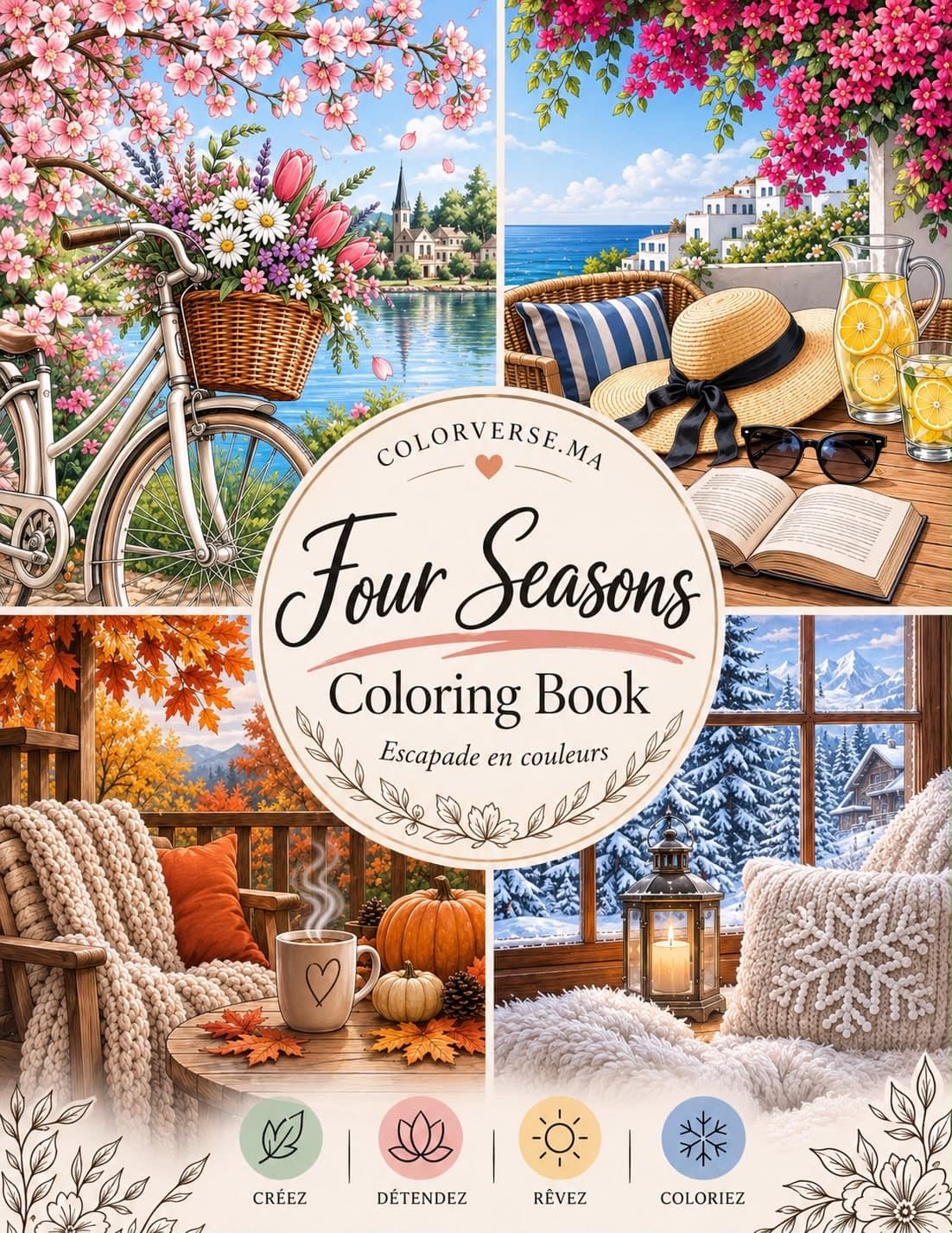 Carnet de coloriage Four Seasons — COLORVERSE