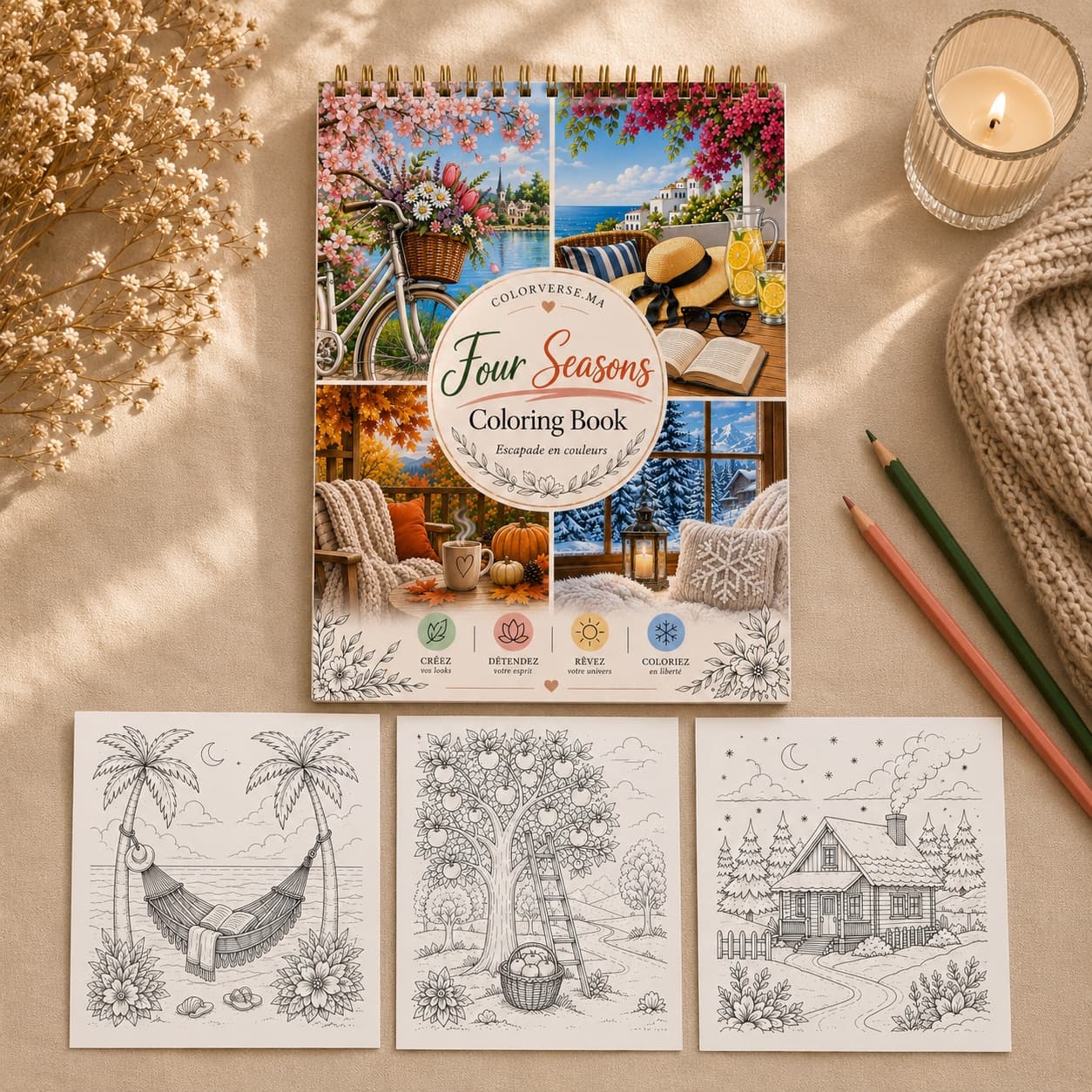 Carnet de coloriage Four Seasons — COLORVERSE